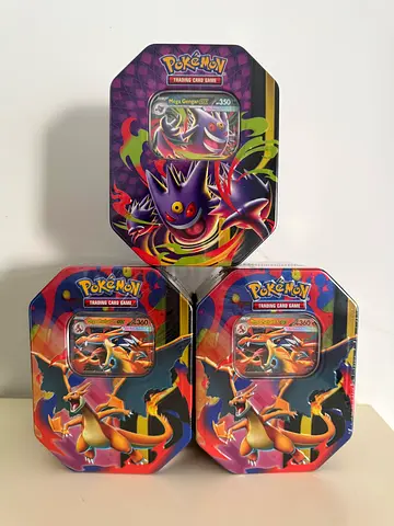 Pokemon card Charizard Gengar tin phantasmal flames destined rival booster packs