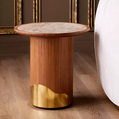 Solena Ceramic Top Side Table