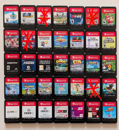 Nintendo Switch Games pokemon Mario Luigi sonic monster hunter fishing crash ctr overcooked fifa fc