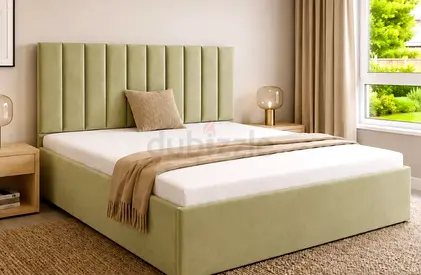 Brend New fabric wooden Queen size 160x200 Bed with Madical Matress Available