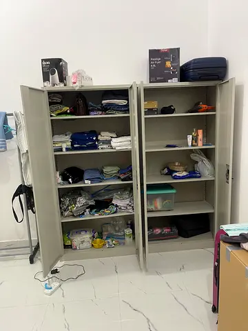 Metal Storage Wardrobe / Cupboard - Spacious 3-Door Unit