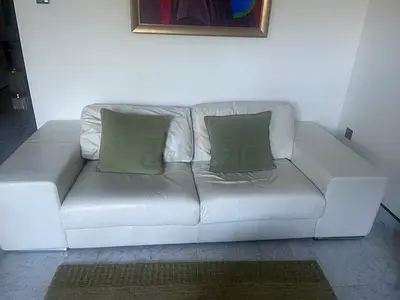 Modern White Leather Sofa- the one brand