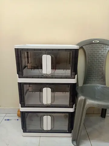 Stackable 3-Drawer Plastic Storage Unit — Compact and Clear Fronts