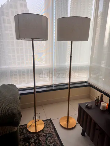 Two Home Kode gold floor lamps (160cm)