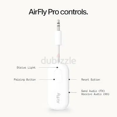 Twelve South AirFly Pro Bluetooth audio transmitter — 3.5mm dongle (white)