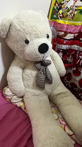 Large White Teddy Bear Plush - Soft, Good Condition