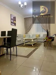 For monthly rent: Three bedrooms, a living room, and three bathrooms, fully furnished with internet,