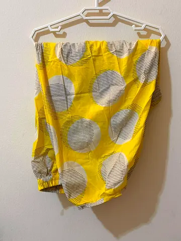 Yellow polka dot womens skirt — casual, good condition