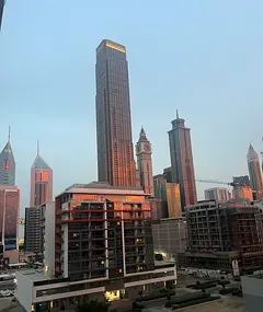 Master bedroom available at jumeirah garden city [ new Sathwa] behind Voco hotel SZ Road