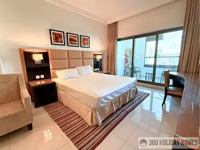 Spacious Studio | Balcony | High Floor | Burj khalifa view