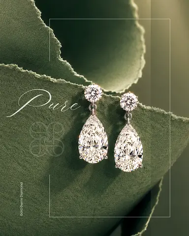 Stunning Diamond Earrings 5.54ct | 18K White Gold | IGI Certified