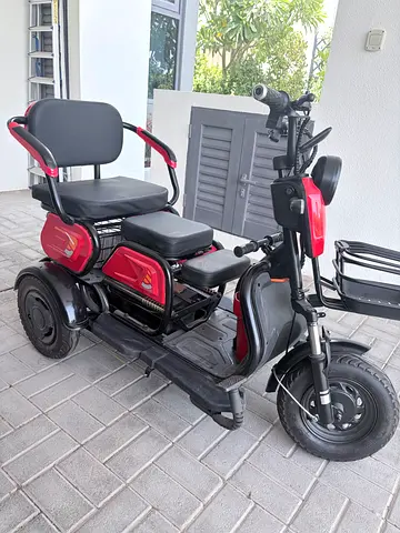 3-wheel electric tricycle 1 to 3 seater format