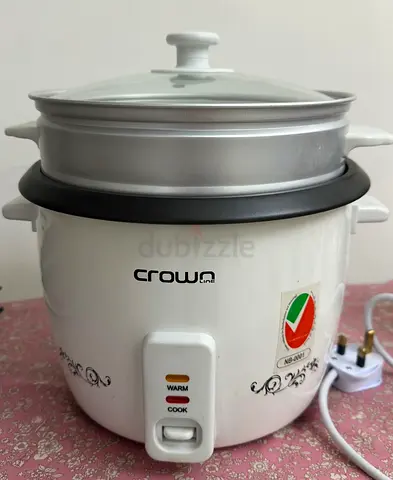 Crown electric rice cooker with steamer - used, working