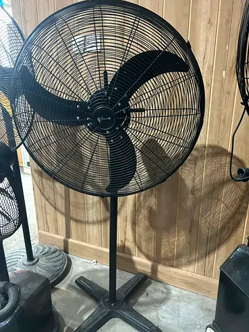 Black Industrial Pedestal Stand Fan