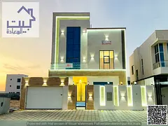For rent, Al Bahia neighborhood, Ajman, first occupancy (two floors and a roof), at a competitive pr