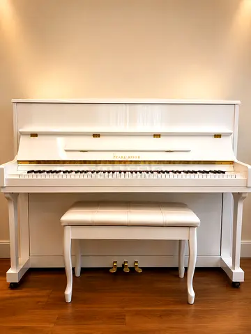 Luxury White Pearl River Upright Piano - Mint Condition | New