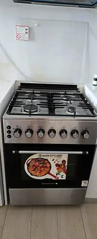 Stainless Steel 5-Burner Gas Cooker with Oven - Good Condition