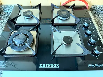 Krypton 4-Burner Built-in Gas Hob - Glass Top (Good Working Condition)