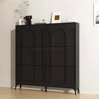 Shoe Cabinet with Multiple Shelves 100 × 120 × 24 cm