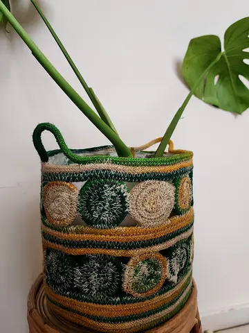 Handwoven Decorative Jute Planter Basket
