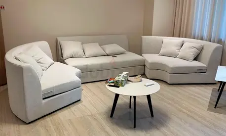 Semi circular 3 piece sofa set