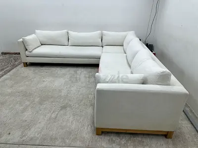 Still brand new cratebarrel corner sofa