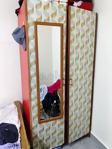 Two-door wardrobe with full-length mirror - good condition