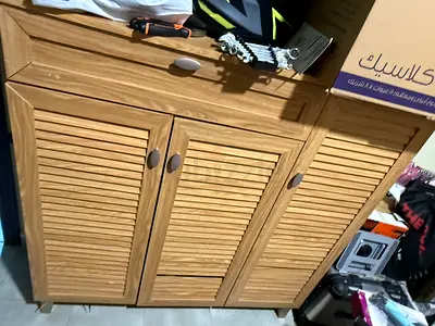 Wooden 3-Door shoerack