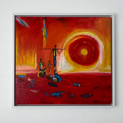 Original Oil Painting — Large, Hand-Painted, Framed — AED 650 (negotiable)