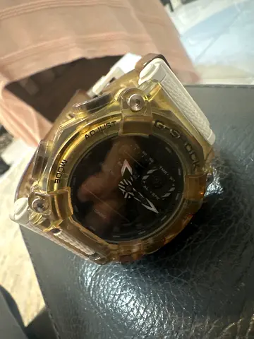 Casio G-Shock Transparent Case with White Strap - Used GA-900SKL with box