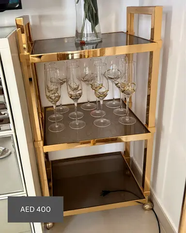 Bar cart trolley shelf