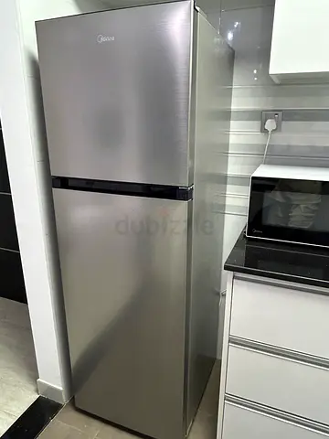 Midea Stainless Steel Refrigerator - Good Working Condition