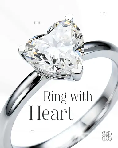 Exquisite 1.26ct Heart-Shaped Diamond Ring | 18K White Gold (750) | IGI Certified