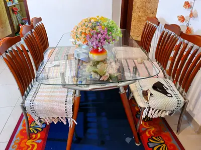 6 SEATER DINING TABLE WITH CHAIRS FOR SALE
