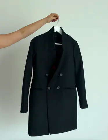 Elegant original ALLSAINTS black coat in excellent condition.