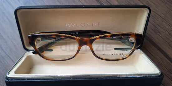 Bvlgari womens prescription eyeglasses in tortoiseshell with case