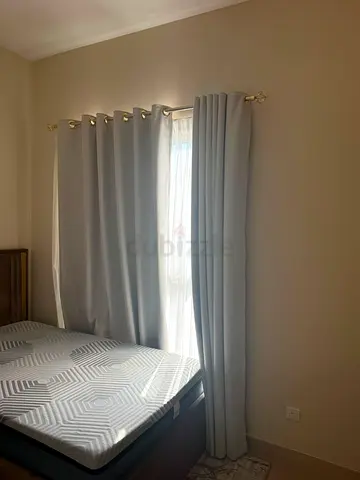 Light grey blackout eyelet curtains set - used, good condition