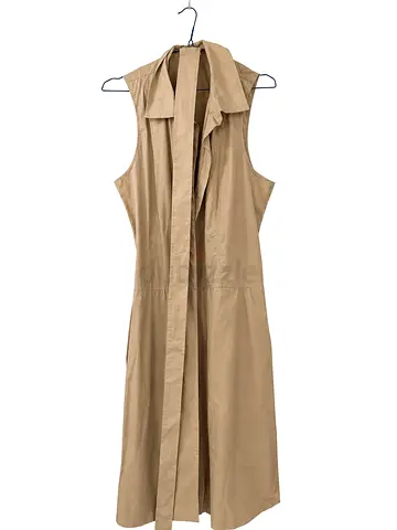 DKNY JEANS : Sleeveless Beige Long Trench Dress / Lightweight Duster Coat : price negotiable