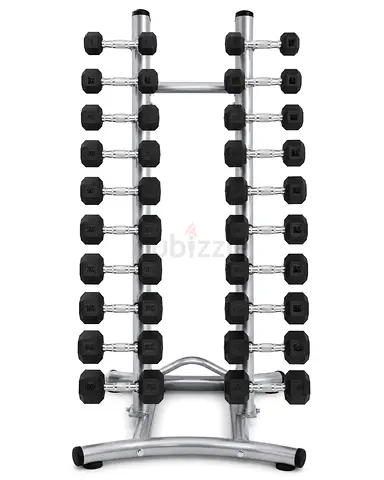 Miracle Fitness 1kg to 10kg Hex Dumbbell set with Studio Rack