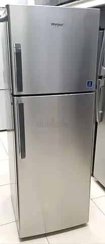 Whirlpool Top Freezer Refrigerator - Stainless Steel, Good Condition
