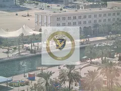 Luxury annual apartment for rent in Al Khan, free AC, free gym & pool, with an American kitchen.