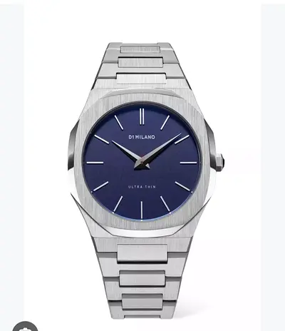 D1 Milano Ultra Thin Mens Stainless Steel Watch - Blue Dial