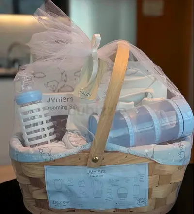 Newborn Baby Gift Basket with Feeding Grooming Essentials (Unopened)