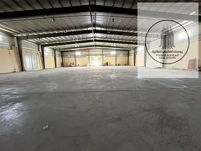 مستودع صناعي 400 KVA مع سكن عمال وساحة خاصة للإيجار