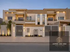 5-bedroom villa with a large living room, men's majlis, maid's room, balconies with open views, spac