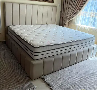 King-size bed frame with mattress (original price 8500)URGENT SALE
