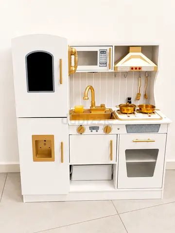 Wooden play kitchen with sound and lights