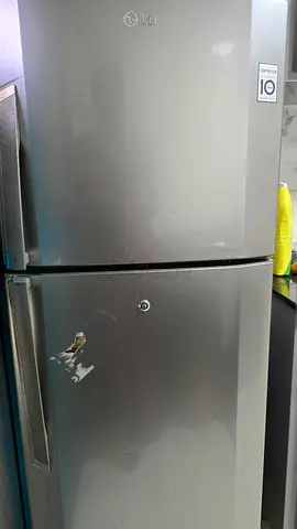 LG double-door refrigerator in good working condition