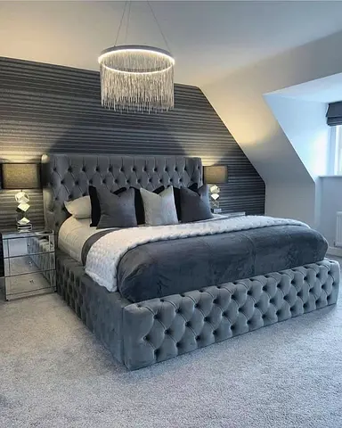 🎨 Hot Gray Color Modern Fabric Beds | Available in Multiple Colors