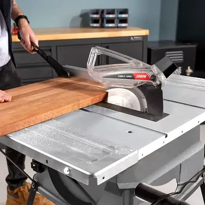 OZITO TABLE SAW Large 254mm 2000W Motor Safety Guard Blades Stand Extension